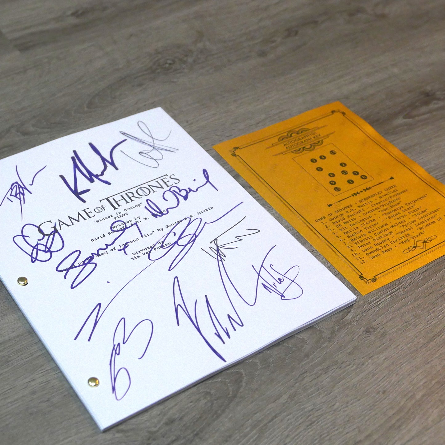 Game of Thrones "Winter is Coming" Pilot Script - Signed